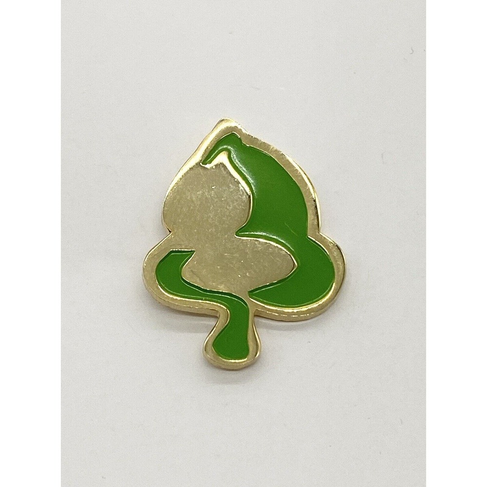 Gold And Green Colored Acorn Shaped Lapel‎ Pin Brooch